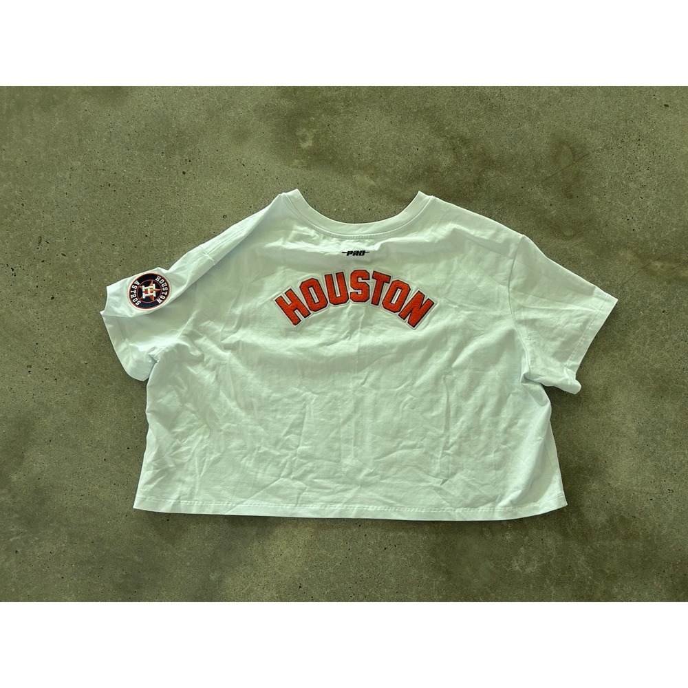 Pro Standard T-Shirt Women's MLB Houston Astros Cropped Boxy Tee Large - Picture 4 of 8
